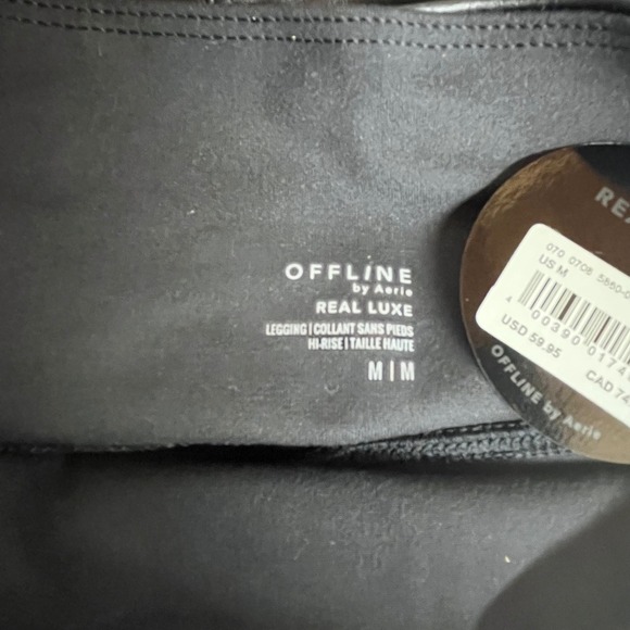 Aerie OFFLINE Real Luxe Sexy Medium Black‎ Faux Leather Hi-Rise Leggings Womens - Picture 5 of 5